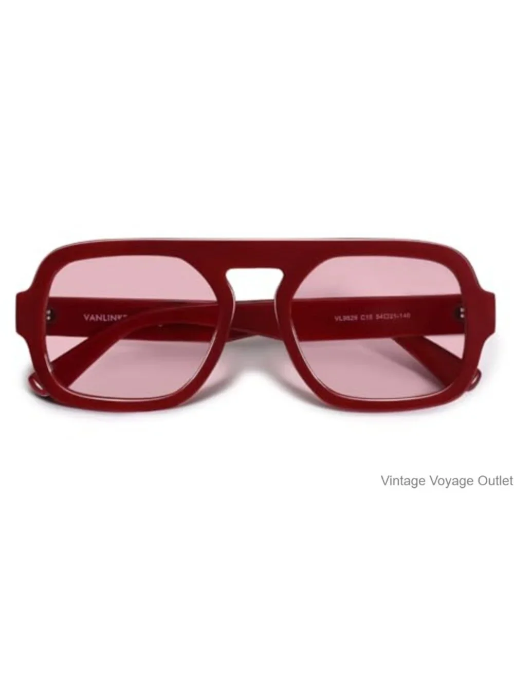 Retro Square Aviator Sunglasses, Oversized Acetate Frame, UV400 Protection